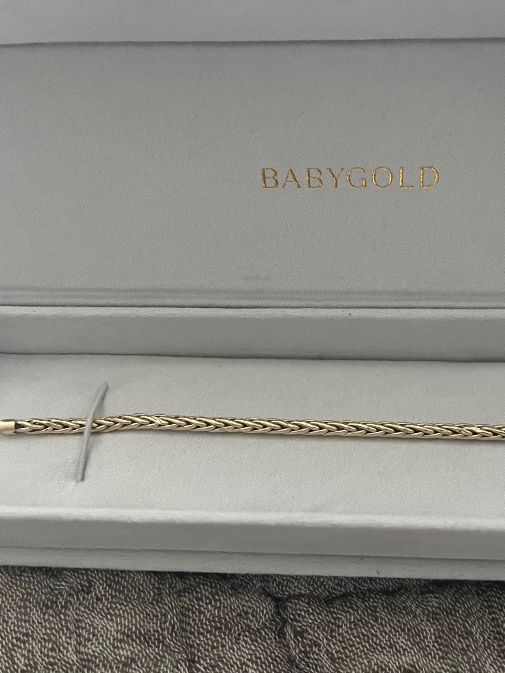 14K GOLD WHEAT CHAIN BRACELET FROM BABY GOLD L.A.